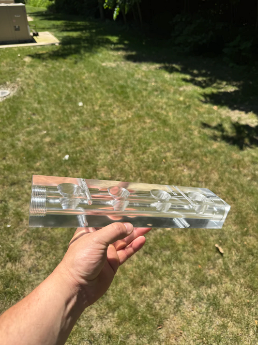 Crystal Clear Acrylic Soft Wash Mixing Manifold 4-Port