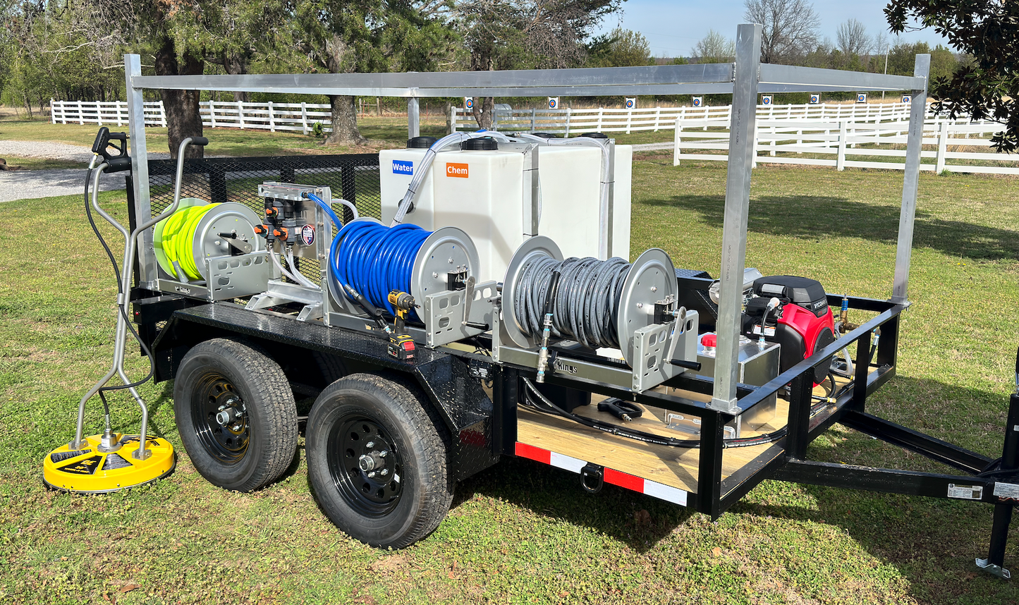 AWS - ULTRA Trailer | 6'x10' Tandem Axle Turnkey Pressure Washing & Soft Washing Trailer