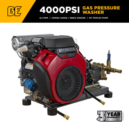 4,000 PSI 8.2 GPM Cold Water Gas Pressure Washer