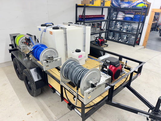 AWS - Pro Trailer | 6'x12' Tandem Axle Turnkey Pressure Washing & Soft Washing Trailer