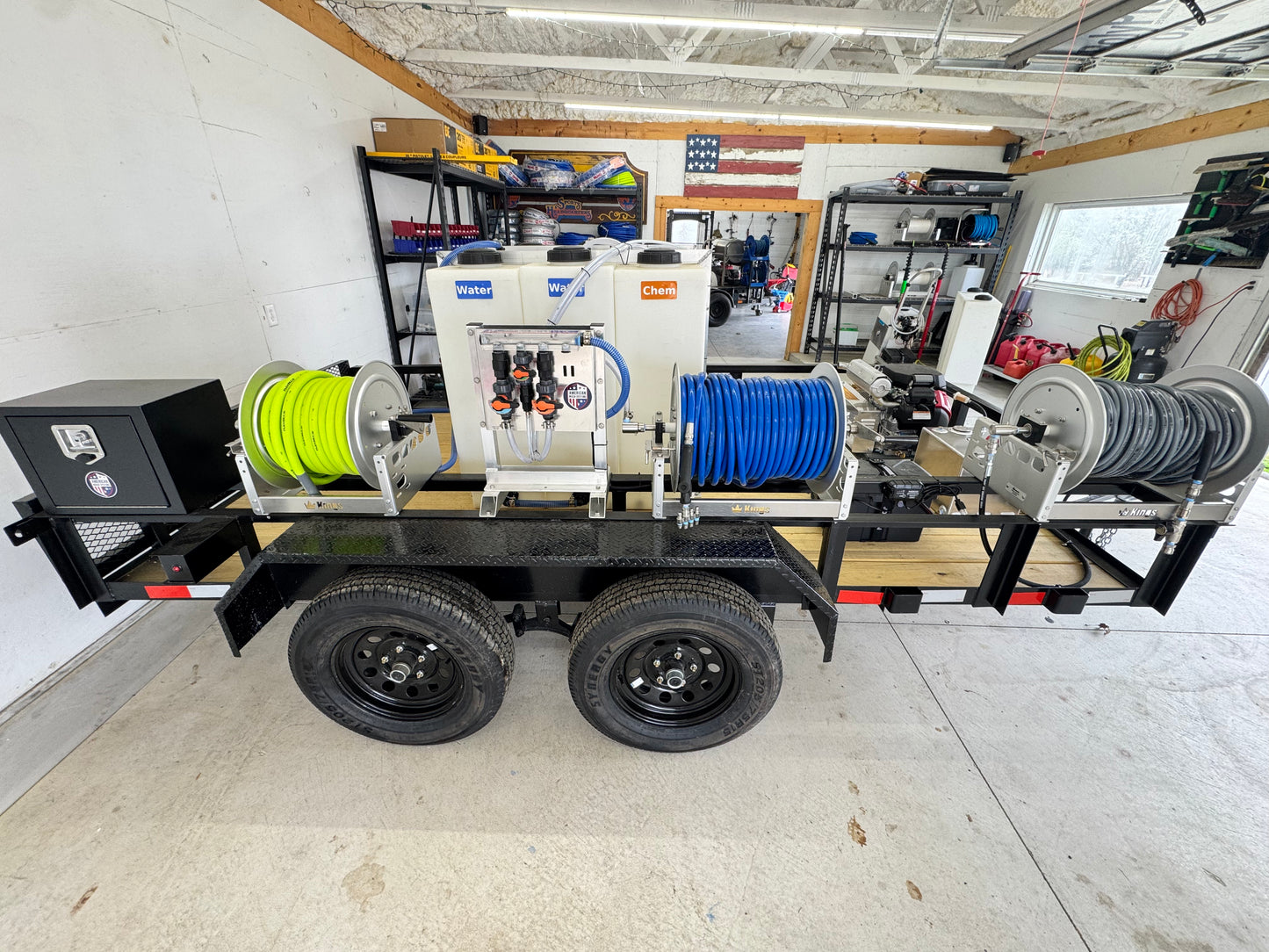 AWS - Pro Trailer | 6'x12' Tandem Axle Turnkey Pressure Washing & Soft Washing Trailer