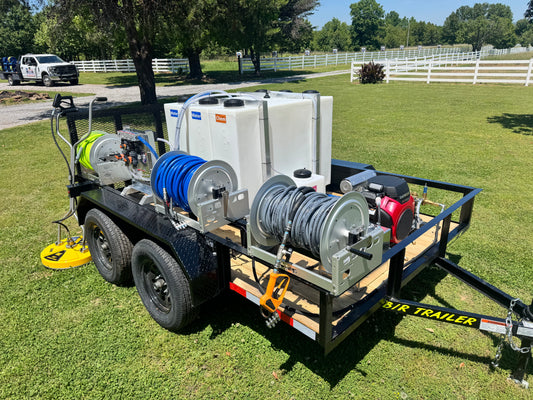 AWS - Pro Trailer | 6'x10' Tandem Axle Turnkey Pressure Washing & Soft Washing Trailer