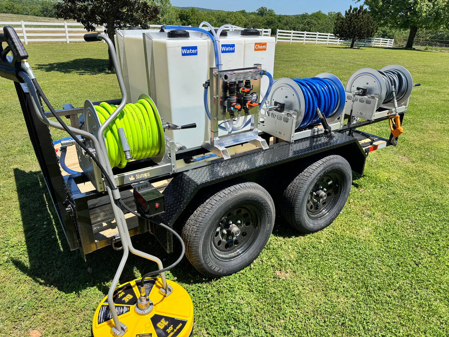 AWS - Pro Trailer | 6'x10' Tandem Axle Turnkey Pressure Washing & Soft Washing Trailer