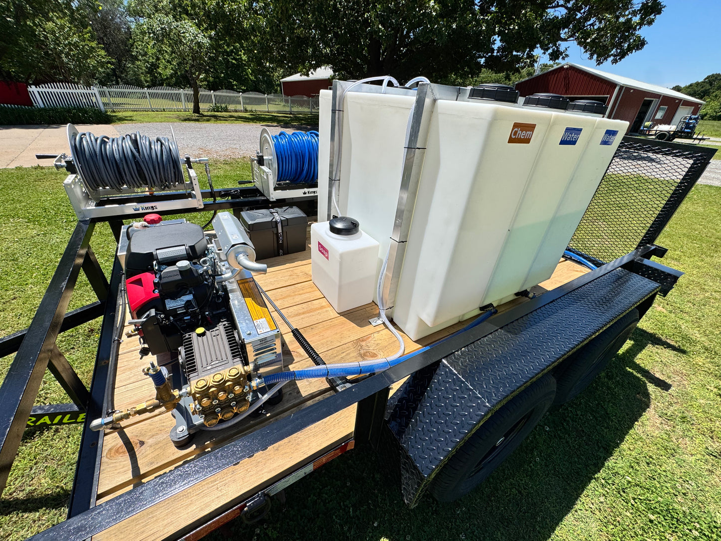 AWS - Pro Trailer | 6'x10' Tandem Axle Turnkey Pressure Washing & Soft Washing Trailer