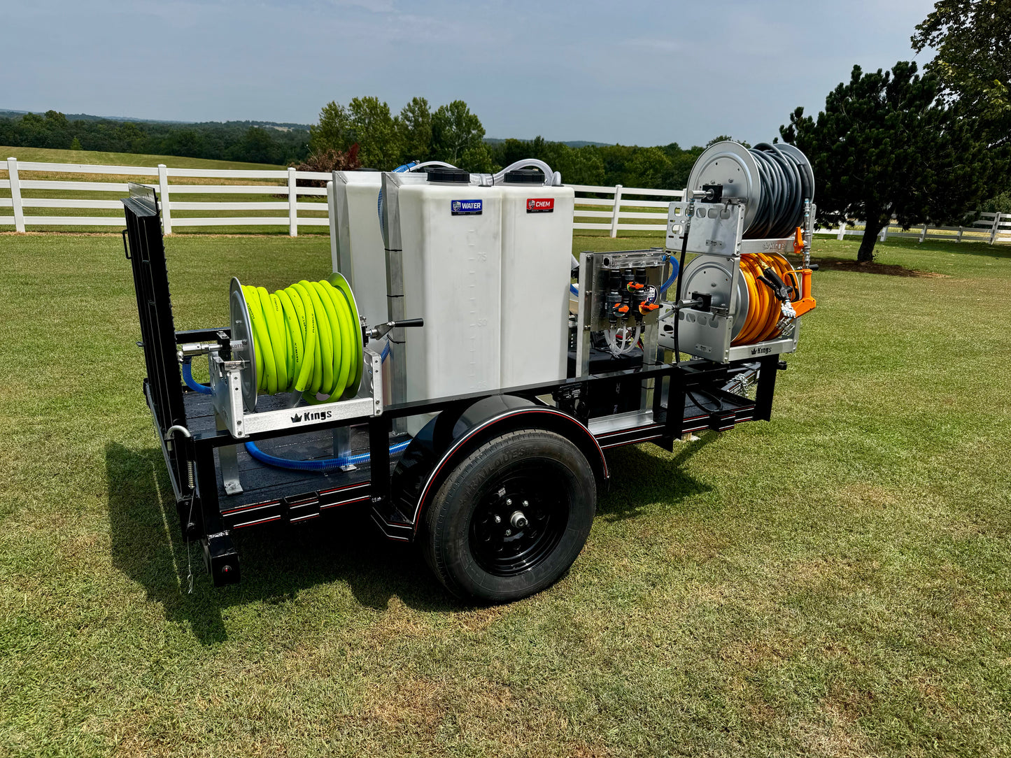 AWS - Mini Trailer | 5'x8' Single Axle Turnkey Pressure Washing & Soft Washing Trailer