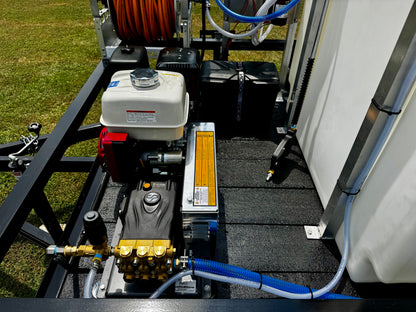 AWS - Mini Trailer | 5'x8' Single Axle Turnkey Pressure Washing & Soft Washing Trailer