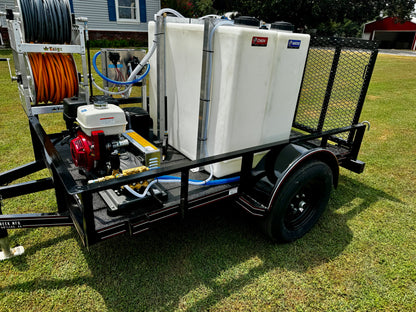 AWS - Mini Trailer | 5'x8' Single Axle Turnkey Pressure Washing & Soft Washing Trailer