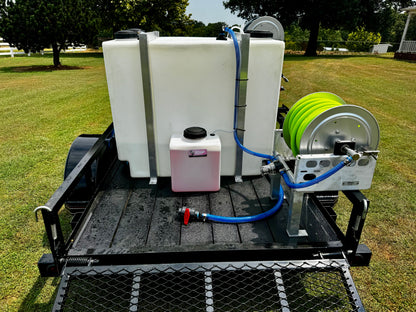 AWS - Mini Trailer | 5'x8' Single Axle Turnkey Pressure Washing & Soft Washing Trailer