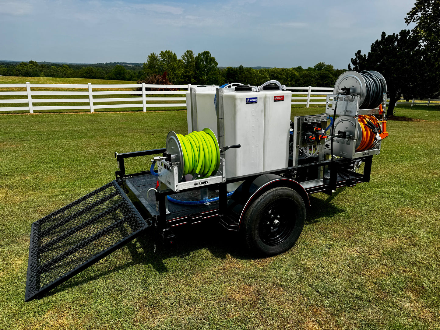 AWS - Mini Trailer | 5'x8' Single Axle Turnkey Pressure Washing & Soft Washing Trailer
