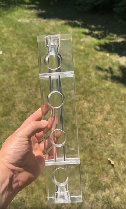 Crystal Clear Acrylic Soft Wash Mixing Manifold 4-Port
