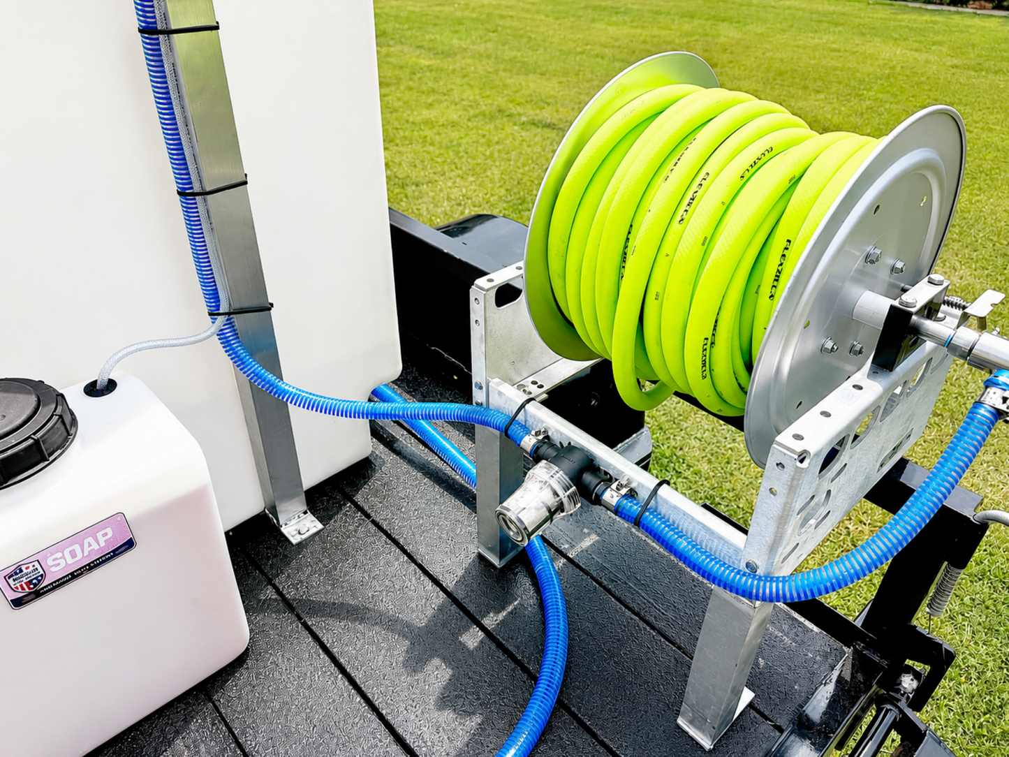 AWS - Mini Trailer | 5'x8' Single Axle Turnkey Pressure Washing & Soft Washing Trailer