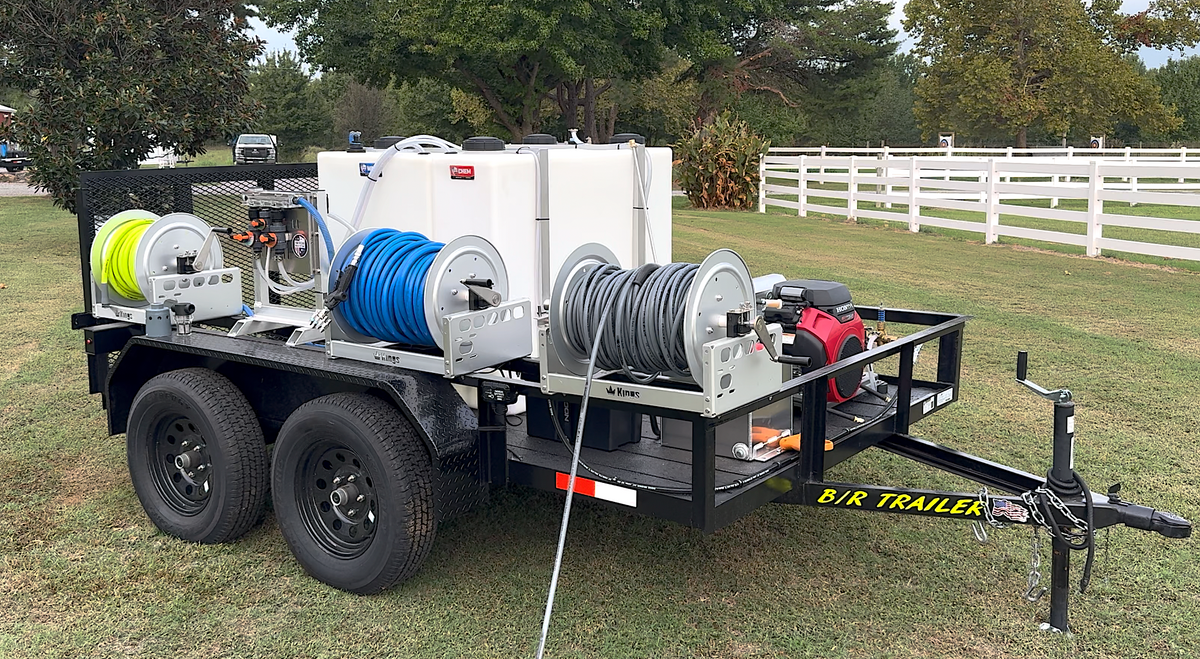 AWS - Pro Trailer | 6'x10' Tandem Axle Turnkey Pressure Washing & Soft Washing Trailer