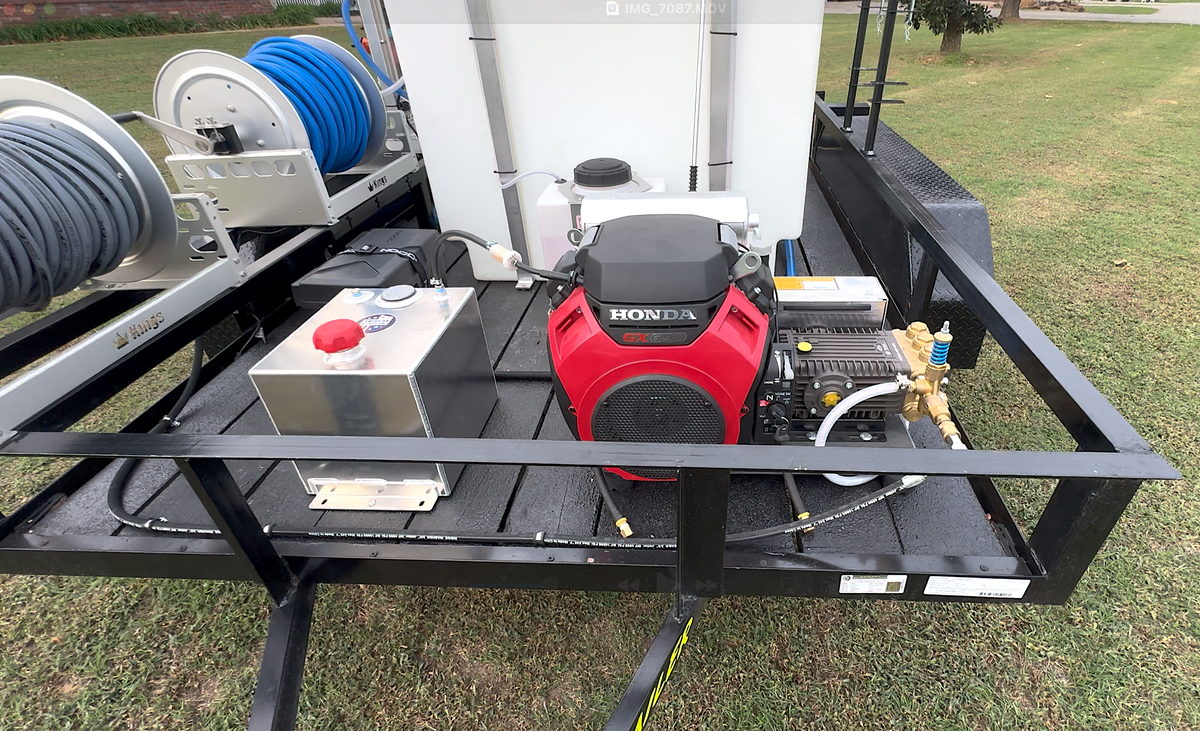 AWS - Pro Trailer | 6'x10' Tandem Axle Turnkey Pressure Washing & Soft Washing Trailer