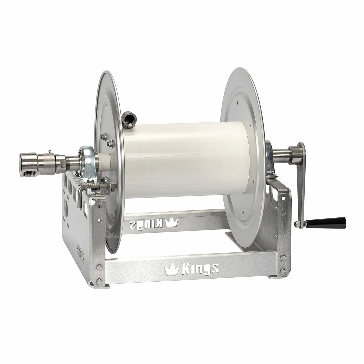 Kings 12" Aluminum Manual Hose Reel with 3/4" Stainless Steel Manifold