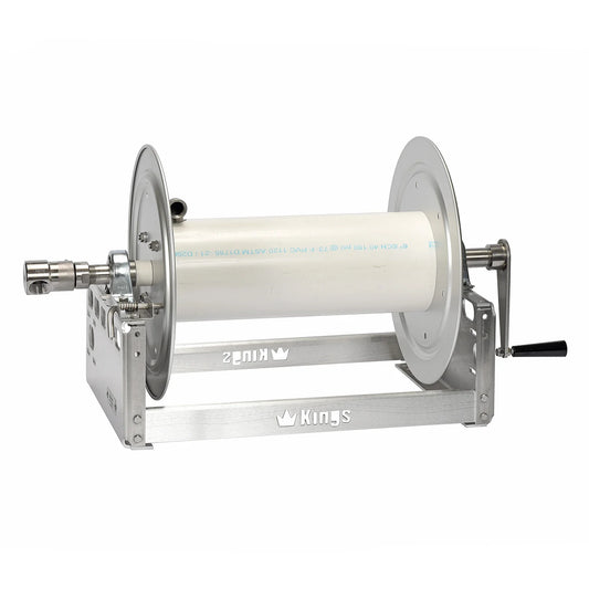 Kings 18" Aluminum Manual Hose Reel with 3/4" Stainless Steel Manifold