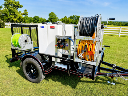 AWS - Mini Trailer | 5'x8' Single Axle Turnkey Pressure Washing & Soft Washing Trailer